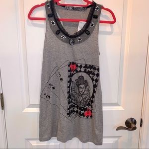 Women’s SZ M FOREVER 21 TWIST Embellished Tunic